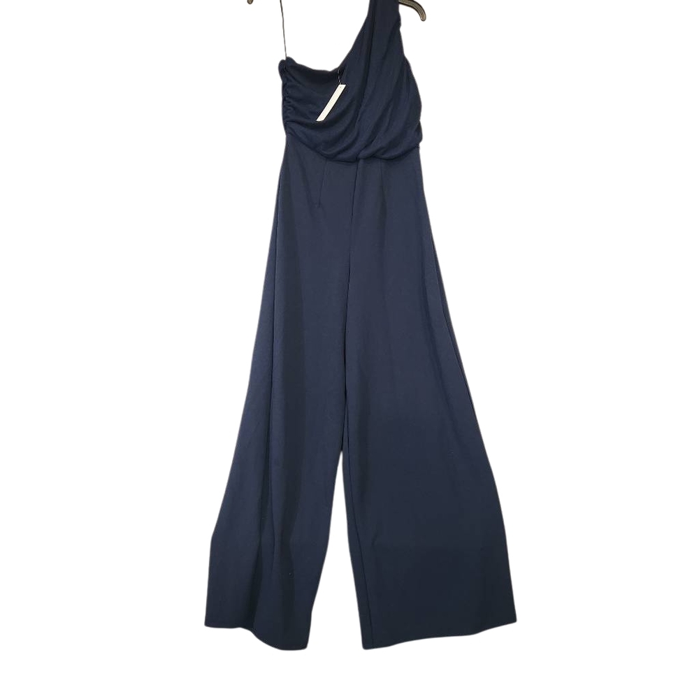 Elegant Love x‎ Design Navy Blue One Shoulder Jumpsuit Size Medium